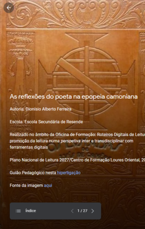 As reflexões do poeta na epopeia Camoniana