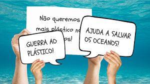 - plástico, + mar